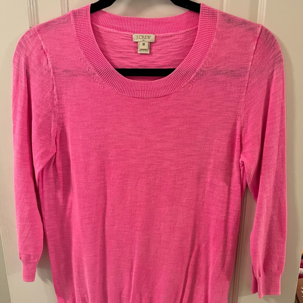 J.Crew Factory Hot Pink Sweater Size M